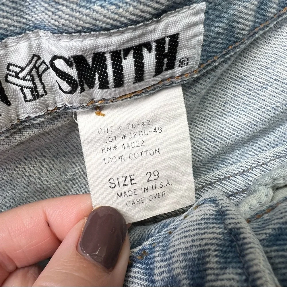 Vintage Jensen Smith Shotgun Wash Distressed Light Wash Jeans Size 29 Deadstock